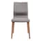 Armen Living Robin Mid-Century Dining Chair in Walnut Finish and Gray Fabric, PK2 LCRBSIGR - alternate 2